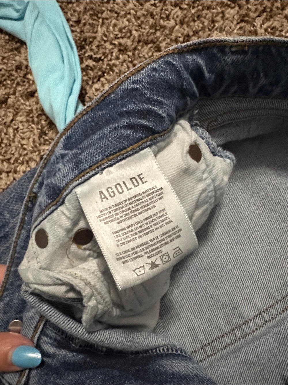 Agolde Women's Light Blue Wide Leg Flare Jeans - Picture 4 of 7